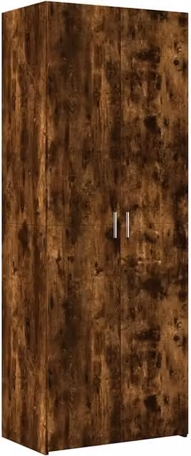 Credenza | Madia | Buffet da pranzo | Armadio da pranzo Rovere Fumo 70x42,5x185 cm in Legno Ingegnerizzato