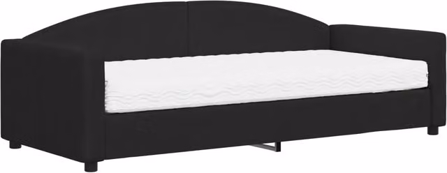 Divano letto | Sof¨¤ letto | Letto singolo con Materasso Nero 90x200 cm in Tessuto