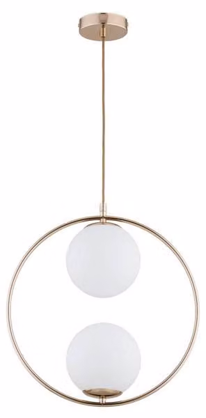 Lampada a sospensione AVIA dorata 2xE14x10W in metallo, dimensioni: 85x15x38,5 cm, IP20, Alfa
