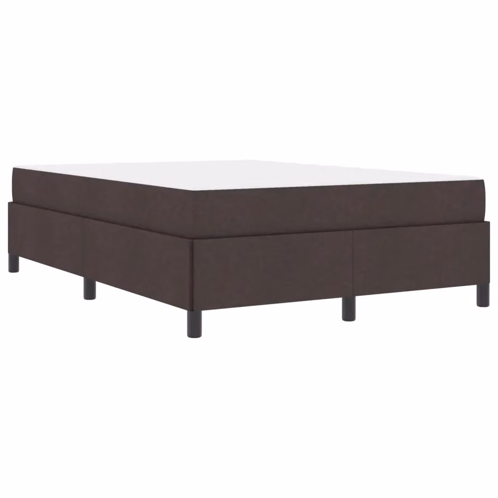 Letto a molle moderno vidaXL in tessuto marrone con struttura in legno, L/P/H: 140 x 190 cm – 2
