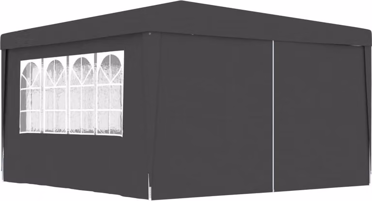 The Living Store tenda professionale per feste con pareti laterali 4×4 m antracite 90 g/m²