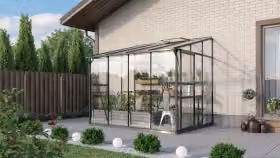 Serra addossata Vitavia "Osiris 5200" smeraldo 5,2 m² Vetro di sicurezza temperato da 3 mm, HKP da 6 mm