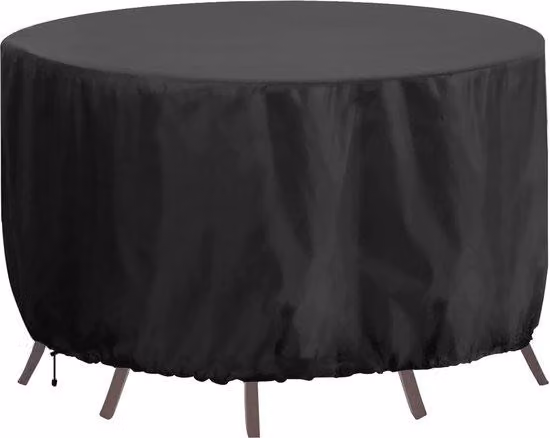 Copertura protettiva per mobili da giardino rotondi, dimensioni 163 x 71 cm, resistente ai raggi UV e realizzata in tessuto Oxford di lunga durata