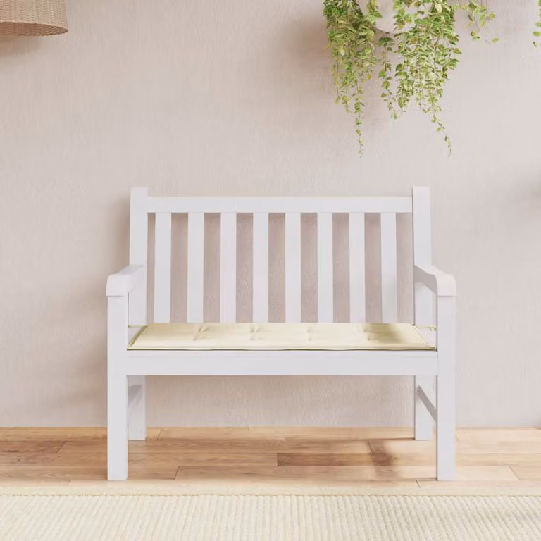 vidaXL Cuscino per Panca Beige in Tessuto Oxford Impermeabile e Traspirante L/P/H: 120 x 50 x 3 cm