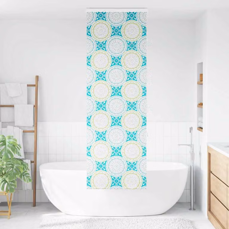 Tenda a Rullo per Doccia Cassonetto 60x240 cm Larghezza Tessuto