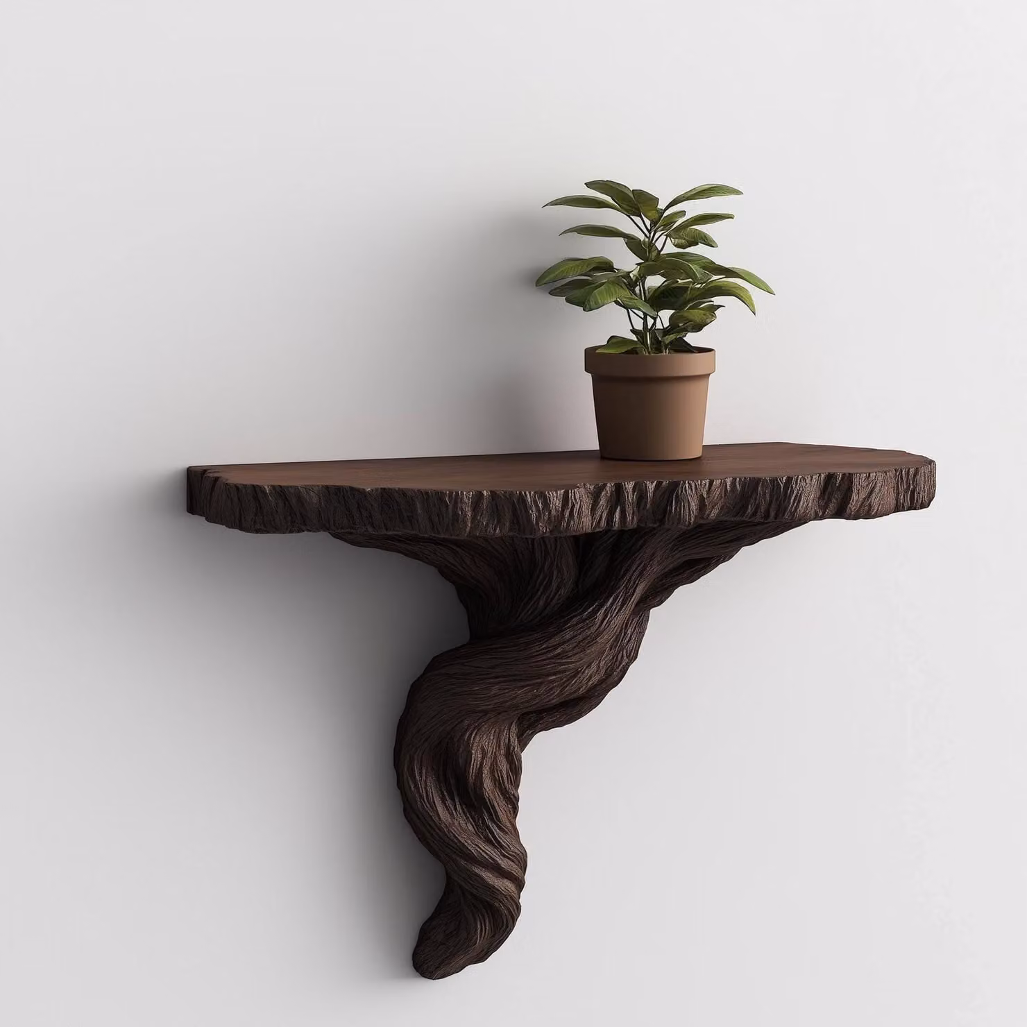 Decords - Scaffale a parete 3D, modello "Radice di albero", 21 cm