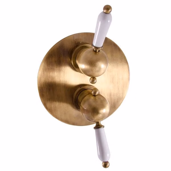 Miscelatore da incasso per doccia con interruttore LABE - OLD BRASS, Colore: old brass (L586SM)
