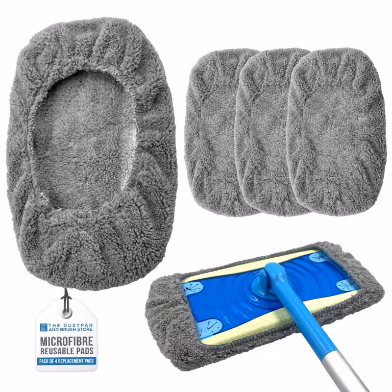4 tamponi in microfibra per la pulizia, ricambi per mop per pavimenti in laminato