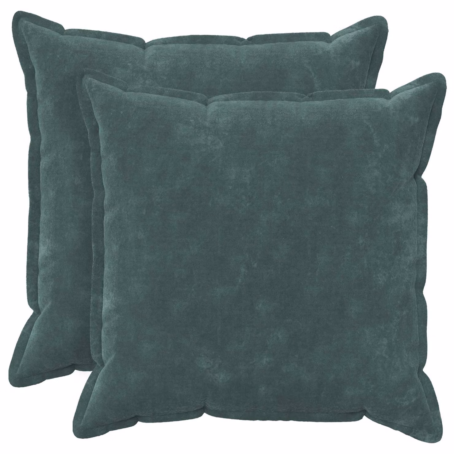 Set di 2 federe vidaXL HOUTEN blu petrol, microfibra, 55 x 55 cm