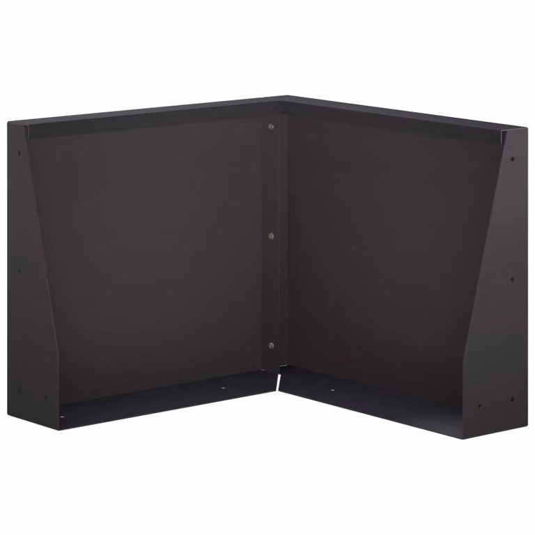 Letti rialzati vidaXL in acciaio nero per giardino e prato L/P/H: 50 x 50 x 30 cm