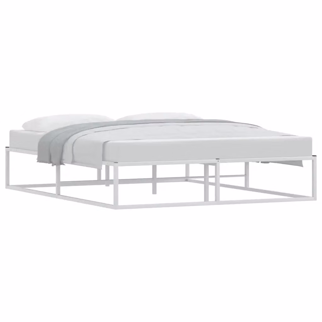 Letto in metallo bianco vidaXL L/P: 160 x 200 cm – 2