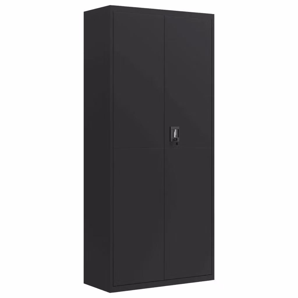 Armadio Classificatore vidaXL in Metallo Nero con Ripiani Regolabili e Serratura L/P/H: 90 x 40 x 200 cm – 2
