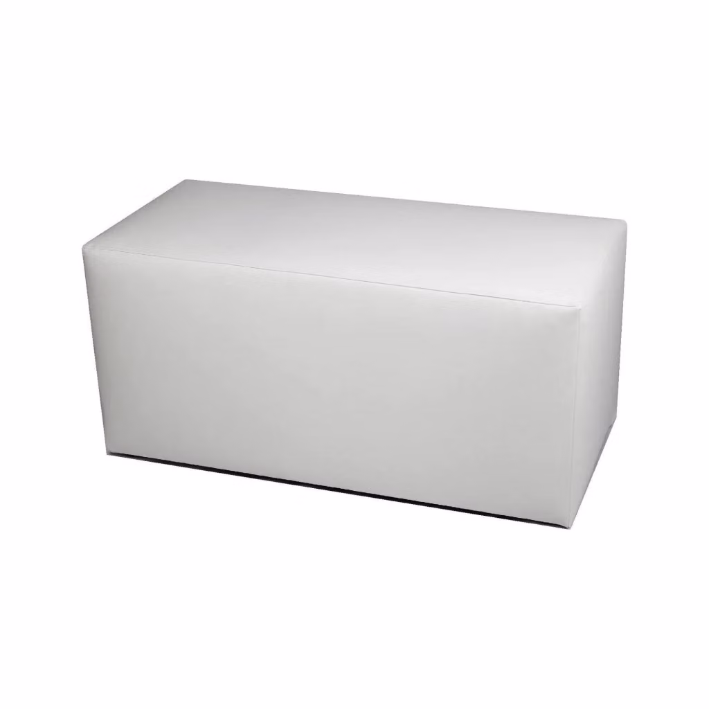 Pouf Bucuresti Talamo Italia, Poltrona sacco e poggiapiedi multiuso, Bianco, L 90 cm x P 40 cm x H 42 cm – 2