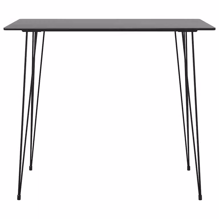 Set da bar moderno vidaXL nero in acciaio verniciato a polvere L: 120 cm, P: 60 cm, H: 105 cm