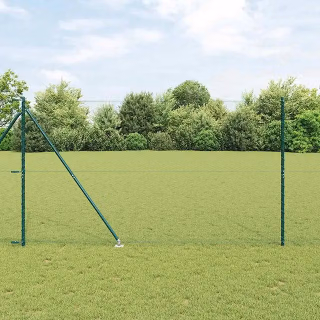 Recinzione esagonale con palo 100 x 1,5 m Verde Rete 3353177