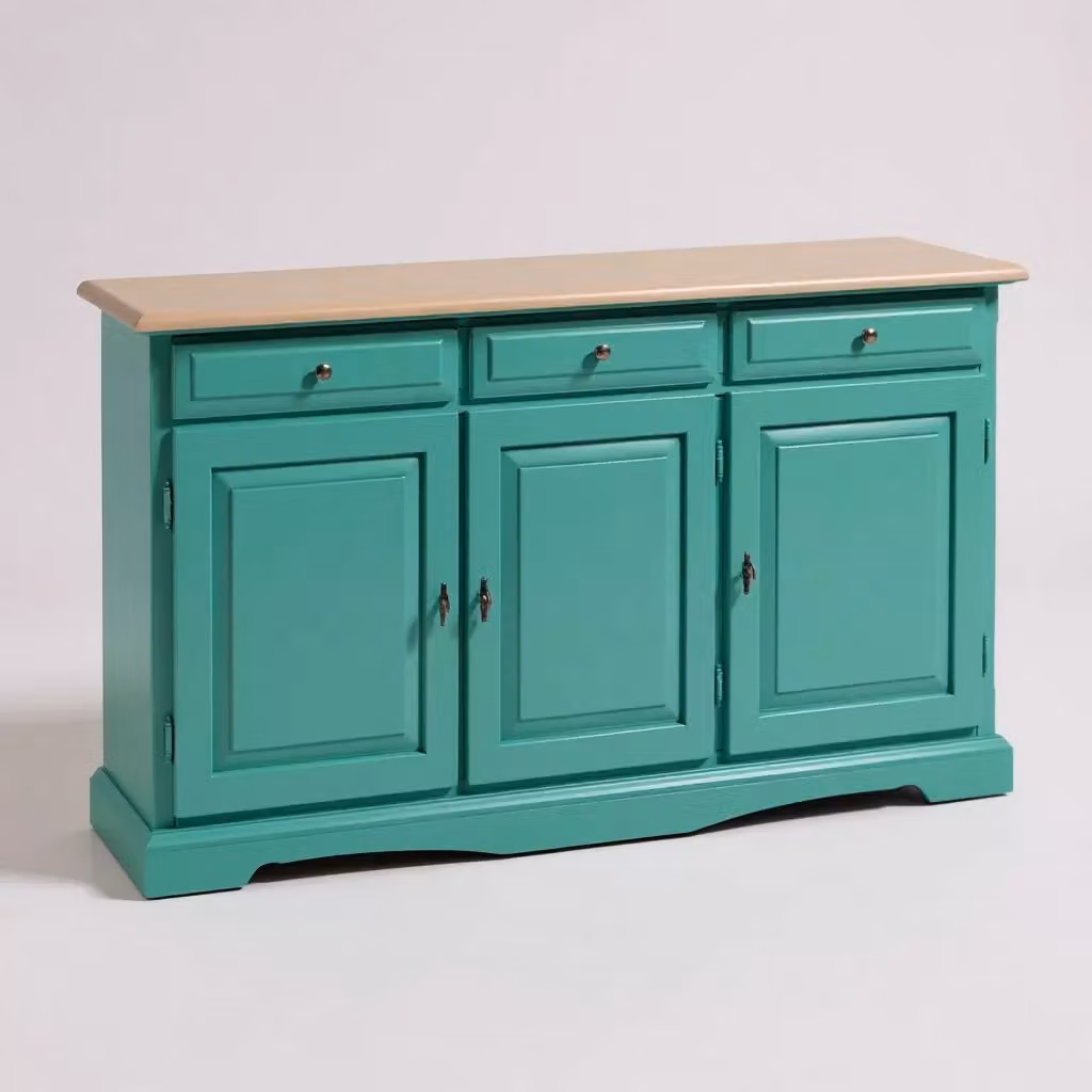 Madia credenza in legno laccato verde Mobili 2G L/P/H: 156 x 42 x 85 cm – 1