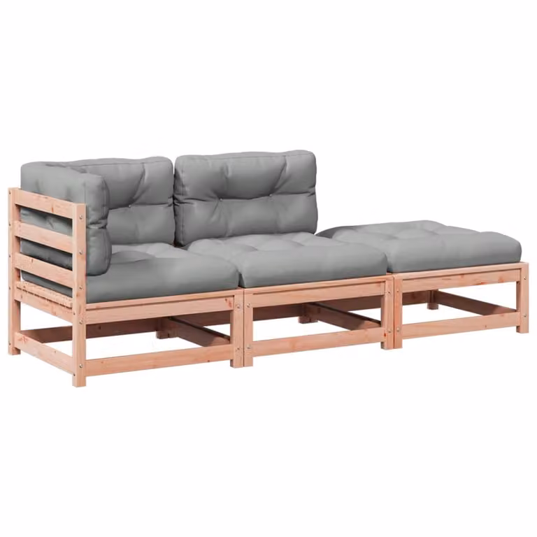 Maison Exclusive - Set da giardino composto da 3 pezzi con cuscini, in legno massello di douglas