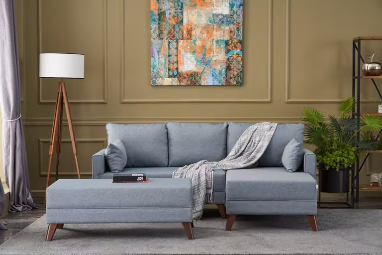 Hanah Home, Bella- BLC1691, blu, divano letto, struttura: Abete