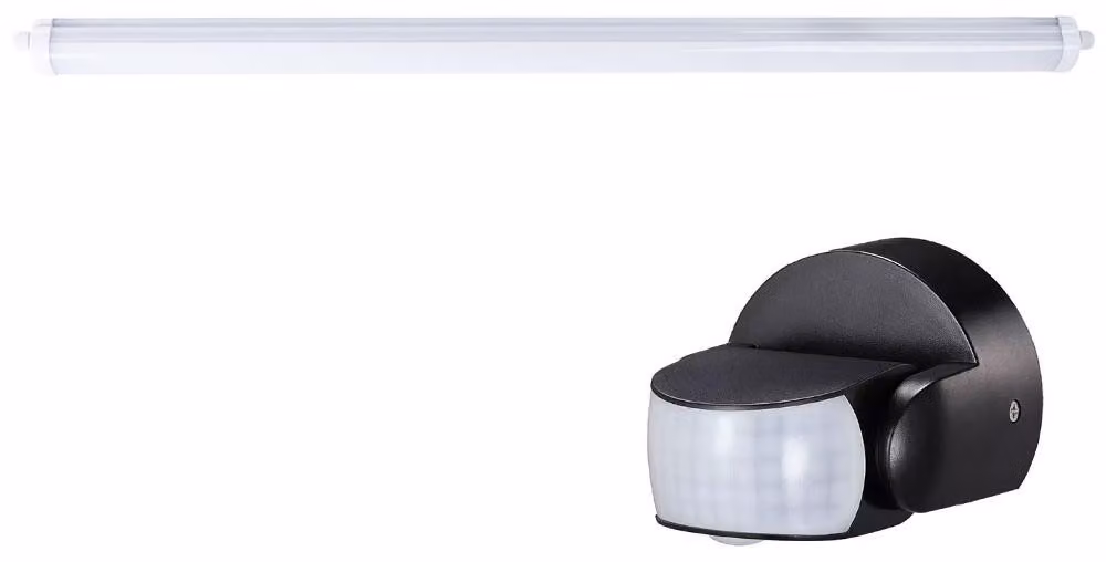 Lampada a LED per bagno, luce bianca fredda, grado di protezione IP65, sensore di movimento, lunghezza 150 cm