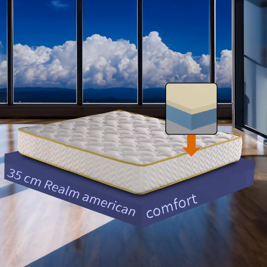 Materasso Memory Foam Comfy Line Americano Boston35 Bianco, Semirigido e Traspirante, L/P/H: 85 x 195 x 35 cm – 2