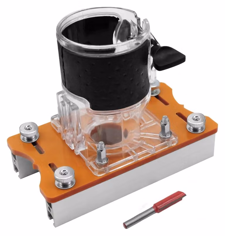 Base in legno per fresa a palmare – Compatta e leggera – Scanalature precise – Multifunzionale – Ideale per la lavorazione del legno – Adatta per levigatrici