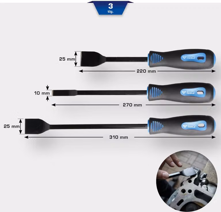 Set di raschietti BRILLIANT TOOLS da 3 pezzi - BT542025