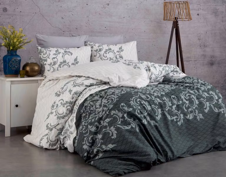 L'Essentiel Linge de Maison, Adal- PRL6241, grigio, bianco, piumino, 100% cotone ranforce