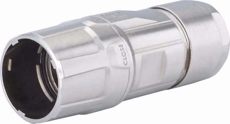 HUMMEL M23 Connettore per cavi di potenza diritto, campo di serraggio 11,0 mm - 17,0 mm, 200 V, colore argento - 1 pezzo