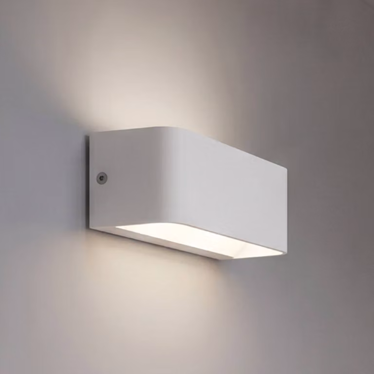 EGLO connect Applique da esterni LED SANIA-Z, bianca, IP55 dimmerabile, Bianco / Opale, Metallo, Applique da esterni