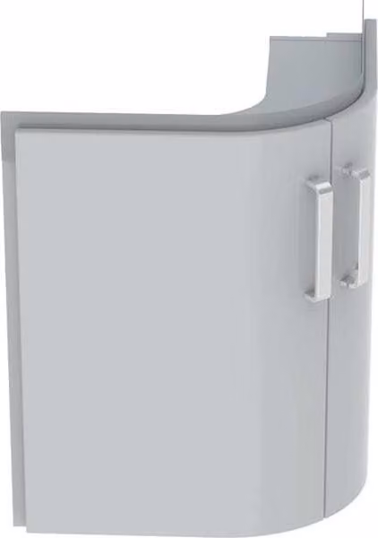 Geberit Renova Compact meuble sous lavabo d'angle, avec deux portes, 69x60,4x55cm, gris clair, 862151000, 862151000