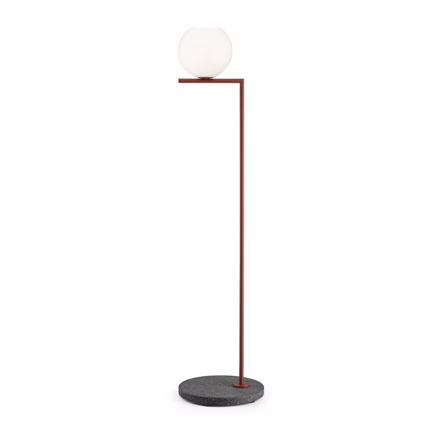 Flos - IC F1 Outdoor H 1350 mm - Lampada da terra da esterno - Rosso Borgogna