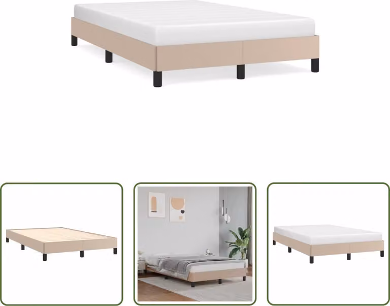 The Living Store rete cappuccino marrone 120x190 cm in Pelle finta
