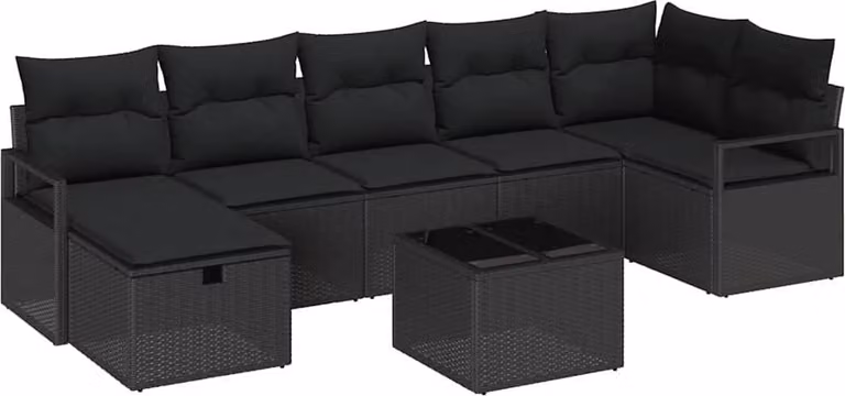 Set di divani con cuscino 5 pcs polyrattan
