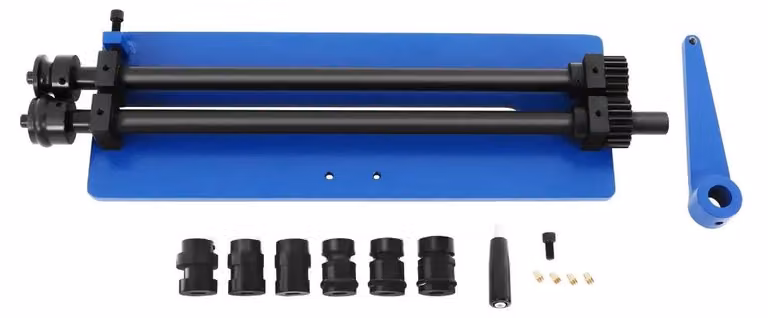Rulli per lamiere - Macchina per la piegatura a raggio - Macchina per la profilatura manuale - 45,7 cm - Adatta per lamiere e materiali piatti