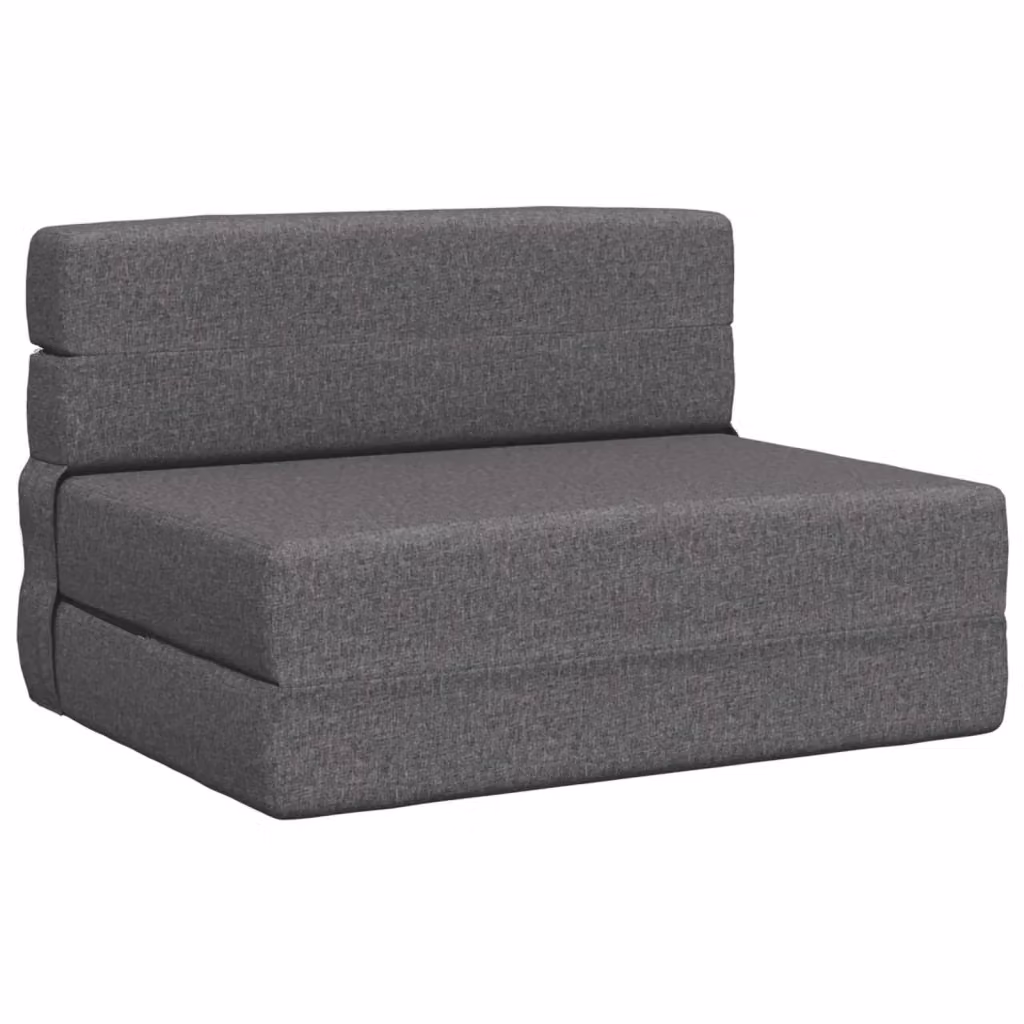 Divano Letto Pieghevole Moderno vidaXL in Tessuto Grigio L: 100 cm, P: 80 cm, H: 60 cm – 2