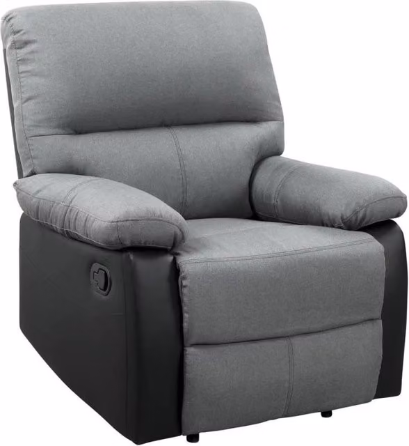 Poltrona relax "Lincoln" - Nero/Grigio scuro