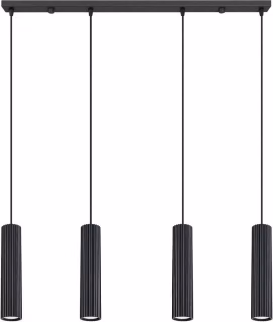Lampada a sospensione KARBON 4L nera