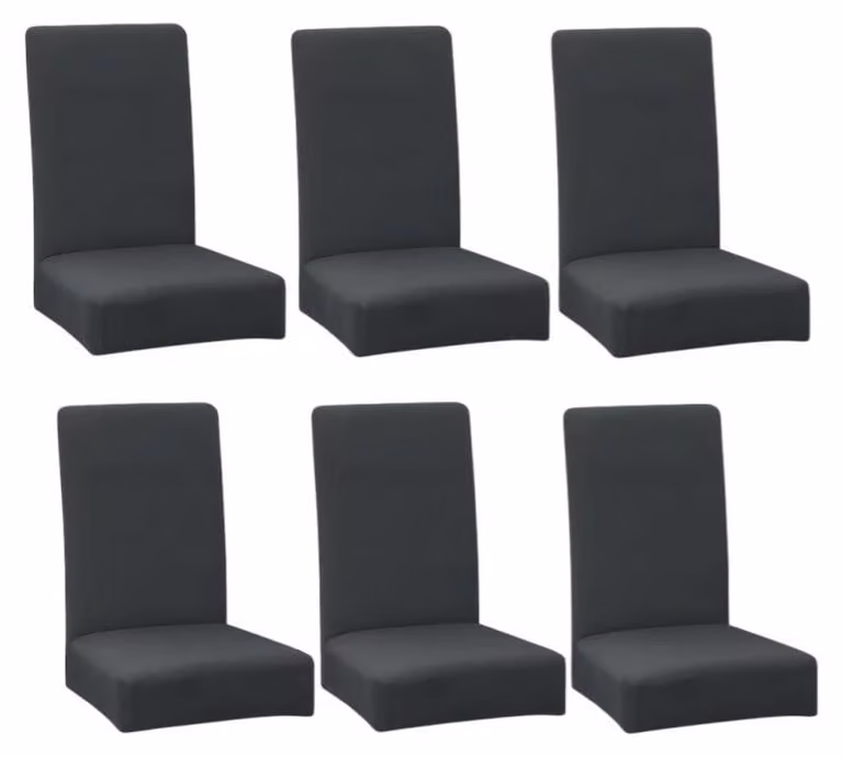 Ruhhy 25990 Coprisedia elastico 6 pezzi, grigio scuro