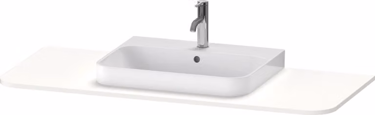 Console Duravit Happy D.2 Plus, 1300x550 mm, 1 découpe au centre, pour meuble sous-lavabo HP4942, HP4962, HP4972, HP031KM8484, HP031KM8484