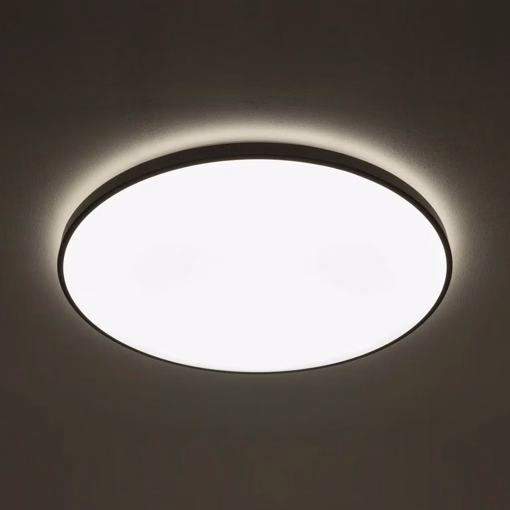 Plafoniera LED da bagno Nowodvorski Lighting nera, luce calda 3000K, Ø 64,2 cm – 2