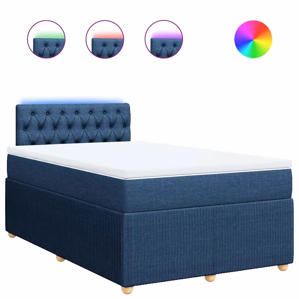 Letto Ibrido vidaXL con Materasso Blu e Struttura in Legno di Pino, L/P/H: 200 x 120 x 100,5 cm – 2