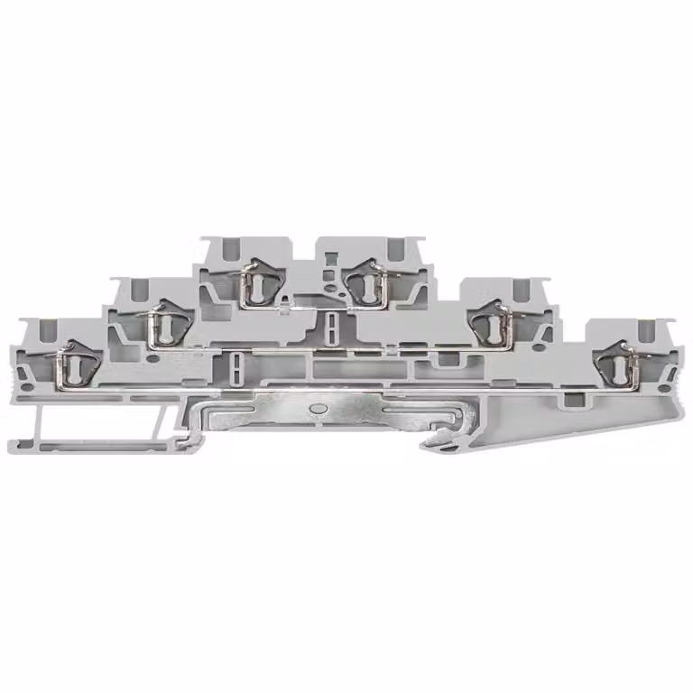 Morsetto a tre piani Siemens 2,5 mm², PE, L, L, grigio, larghezza 5,2 mm 8WH20304HF00