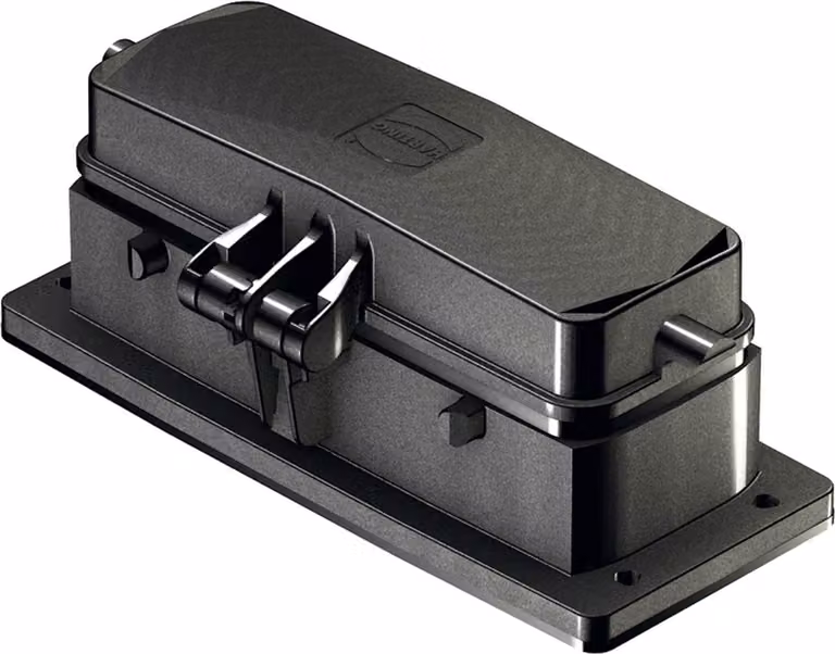 HARTING Han ECO 24B Custodia da montaggio con telaio di supporto per 2 staffe (nella parte superiore) con cappuccio protettivo in plastica - 1 pezzo