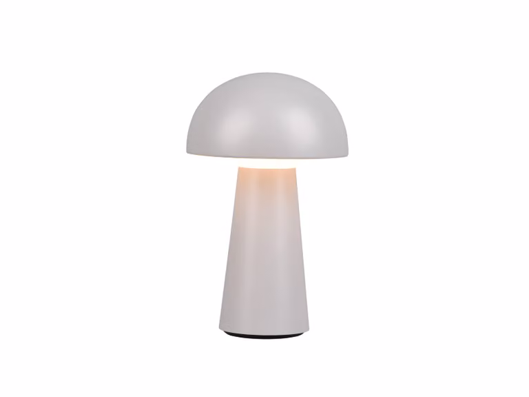 Lampada da tavolo a LED LENNON grigia 2W, bianco caldo, 180 lm, plastica, dimensioni: 21,5 x 13,6 x 13,6 cm, IP44, RL