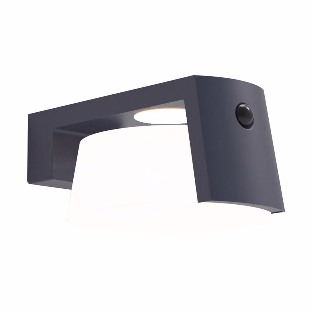 Lampada solare da parete per esterni a LED 9,5W con sensore di movimento MOON 6906001118 Lutec