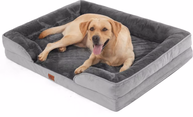 SLPRO divano per cani grandi, divano per cani soffice, letto per cani lavabile, letti per cani antiscivolo, letto per cani morbido e confortevole, letto per animali domestici per cani di taglia media grande (107 * 81 * 18 cm)