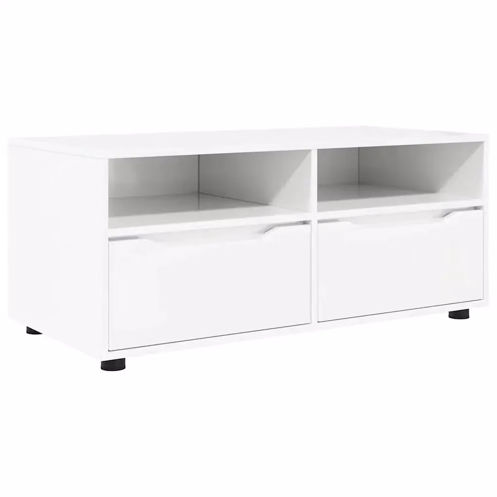 Mobile TV moderno vidaXL bianco lucido in legno e MDF L/P/H: 100 x 48 x 43 cm – 2
