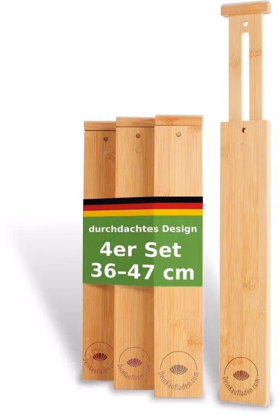 Barra di ricarica e sistema di distribuzione in bambù per un'organizzazione ottimale, 36-47 cm