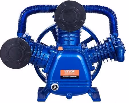 Testa Pompa per Compressore d'Aria VEVOR a 3 Cilindri Lubrificata a Olio, 10 HP, 17,5 CFM a 90 PSI, Pressione Massima 185 PSI