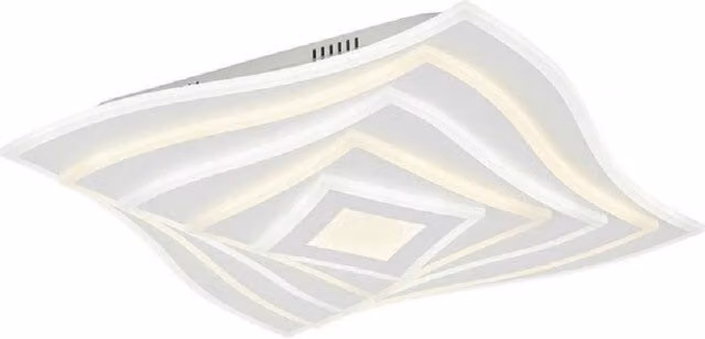 Trade Shop Lampadario da Soffitto LED Decorativo Bianco 75W con Tre Tonalità di Luce C68-3c
